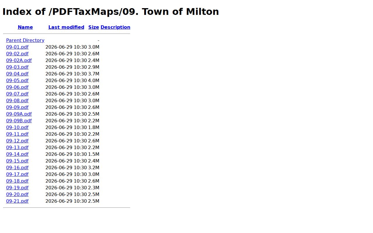 Cabell County Assessor PDF map folder for the Town of Milton locality series